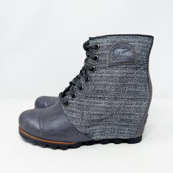 NWT Sorel Gray & Silver Joan of Arctic Wedge II PDX Bootie Women's Size 7.5 - Picture 3 of 9